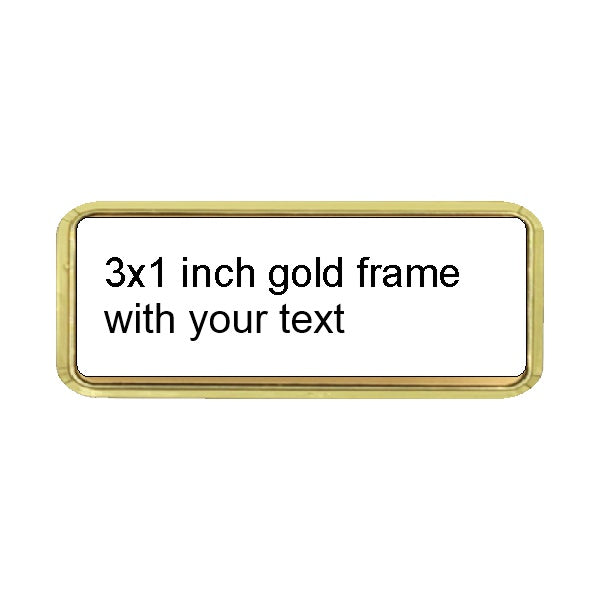 Rectangle Name Badge 3 x 1 1/2 inch or 3x1 inch