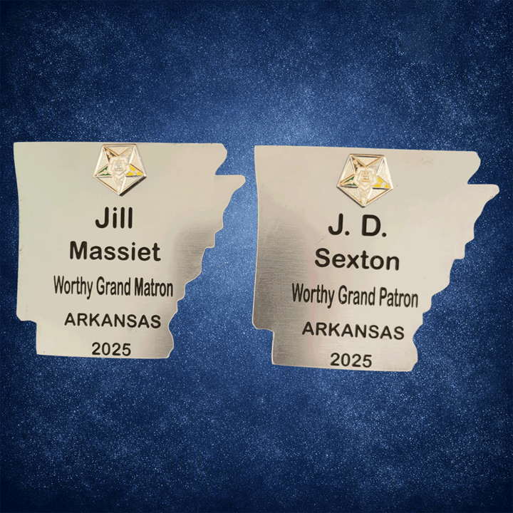 Custom State Outline Name Badge – Personalized Engraved State‑Shaped Name Tag