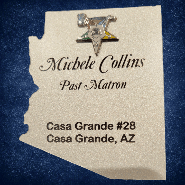 Custom State Outline Name Badge – Personalized Engraved State‑Shaped Name Tag