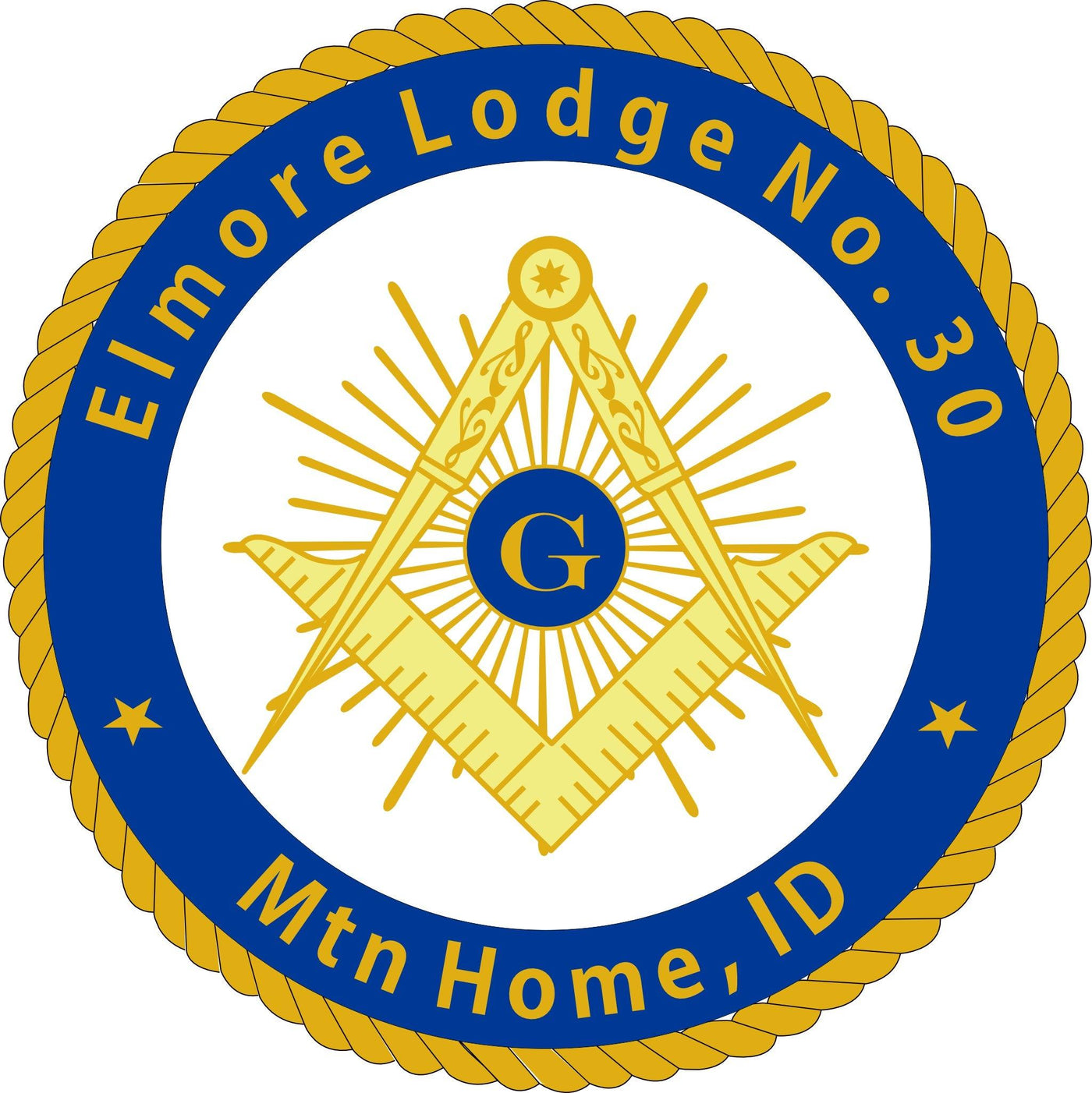 Rope Edge Starburst Masonic Lapel Pin