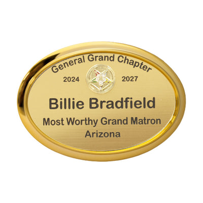 billie bradfield michael berry sm oval name badge with frame